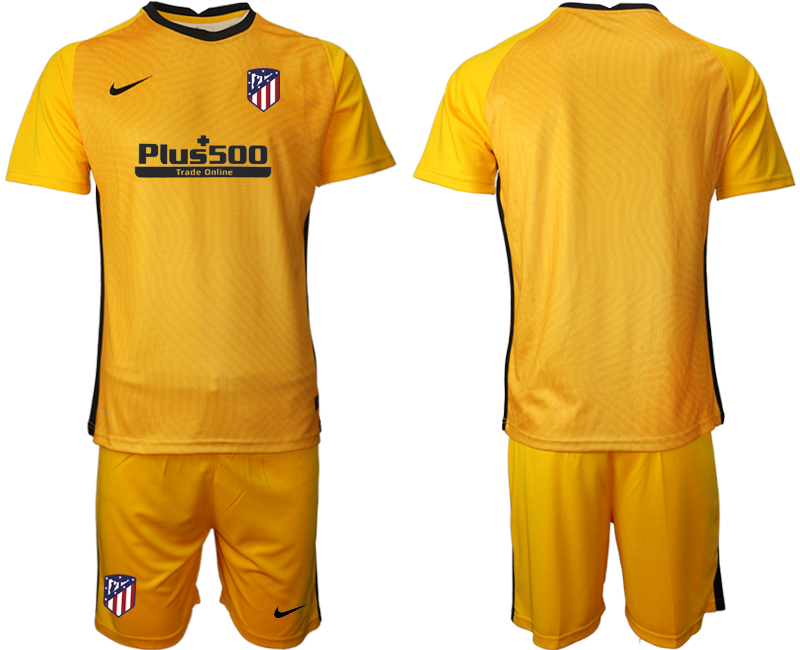 2021 Men Atletico Madrid yellow goalkeeper soccer jerseys